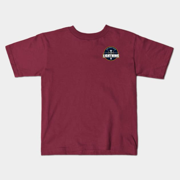 F-35 Lightning 2 Patch (Small logo) Kids T-Shirt by TCP